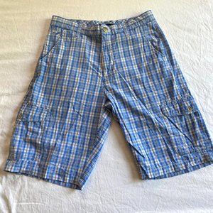 MENSWEAR Age of Wisdom Plaid Blue Shorts Size 32